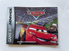 Disney Pixar Cars Nintendo GameBoy Advance GBA MANUAL ONLY