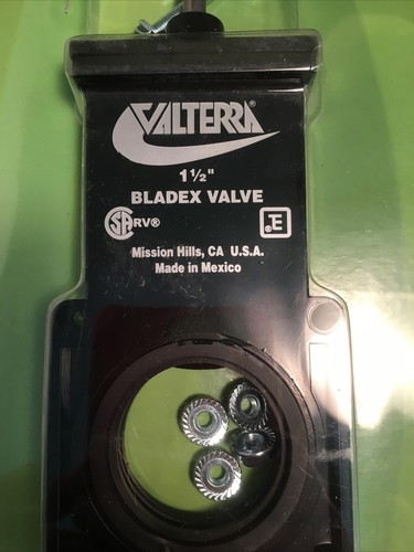 Valterra T1001VPM Bladex 1-1/2" Waste Valve with Metal Handle - Picture 2 of 3