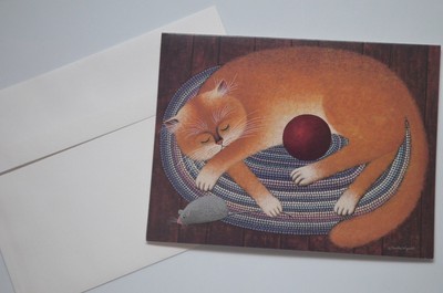 Millie's Cat Art Greeting Card By Charles Wysocki (1995) W/Envelope.
