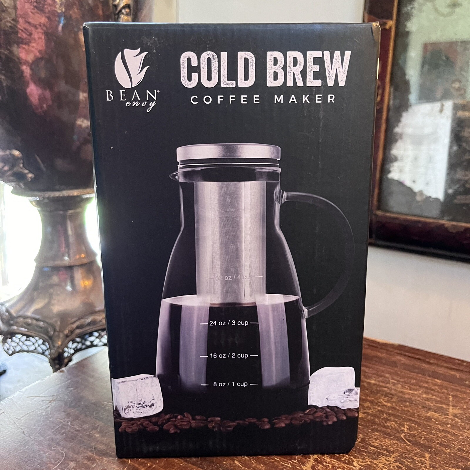 - 32 Oz Glass Iced Tea & Coffee Cold Brew