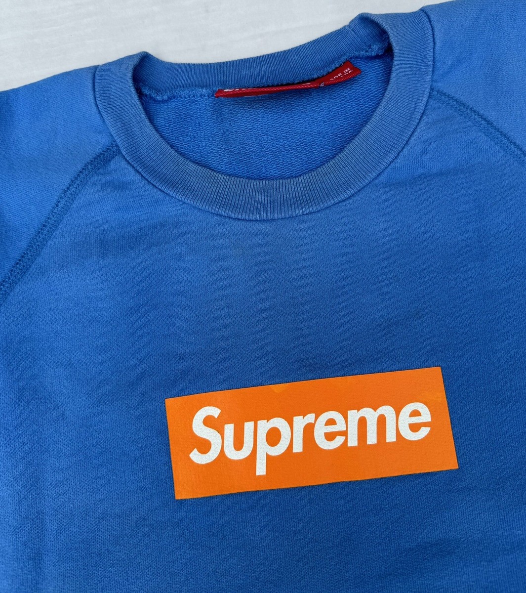 Supreme Screenprint Box Logo Crewneck Orange Blue | eBay Supreme Screenprint Box Logo Crewneck Orange Blue | eBay