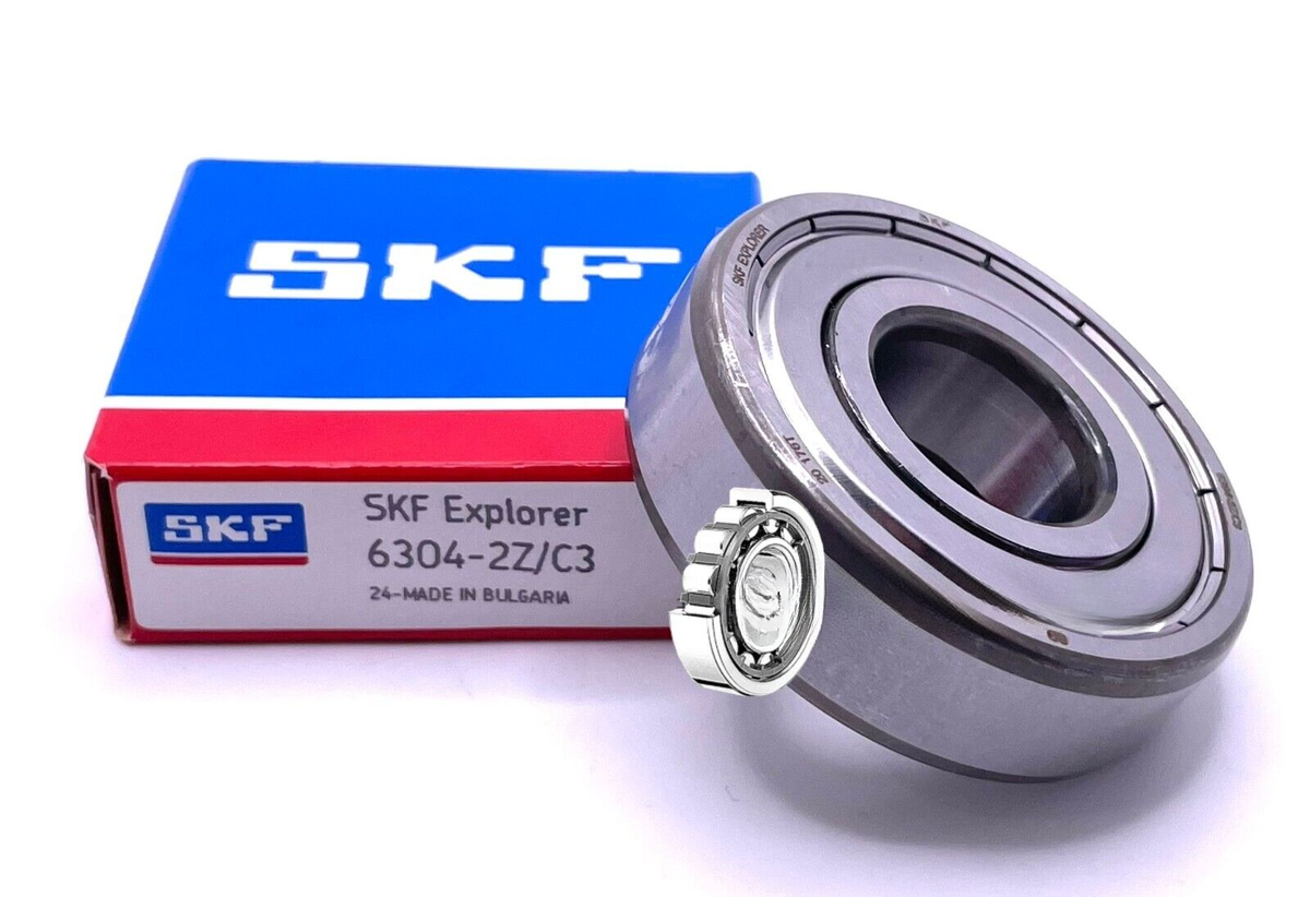 SKF 6304 2Z C3 DEEP GROOVE BALL BEARING, METAL SHIELDED 20x52x15