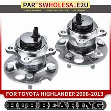 Rear LH & RH Wheel Bearing Hub Assembly for Toyota Highlander 2008 2009-2013 FWD