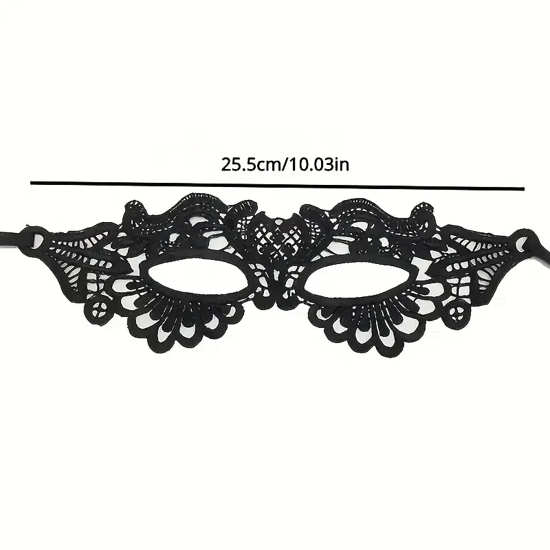 MASCHERA DONNA SEXY MASCHERINA IN PIZZO CARNEVALE COSTUME BAROCCO - Immagine 3 di 4