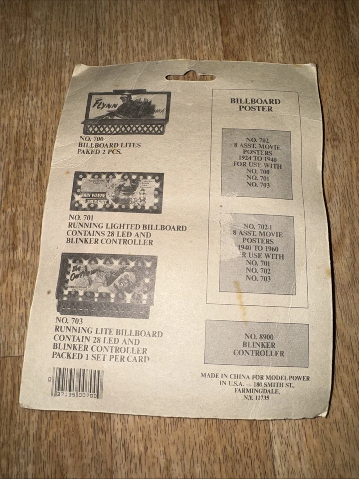 Model Power Road Scenes No. 700 HO LED Lighted billboard - Image 3 of 3