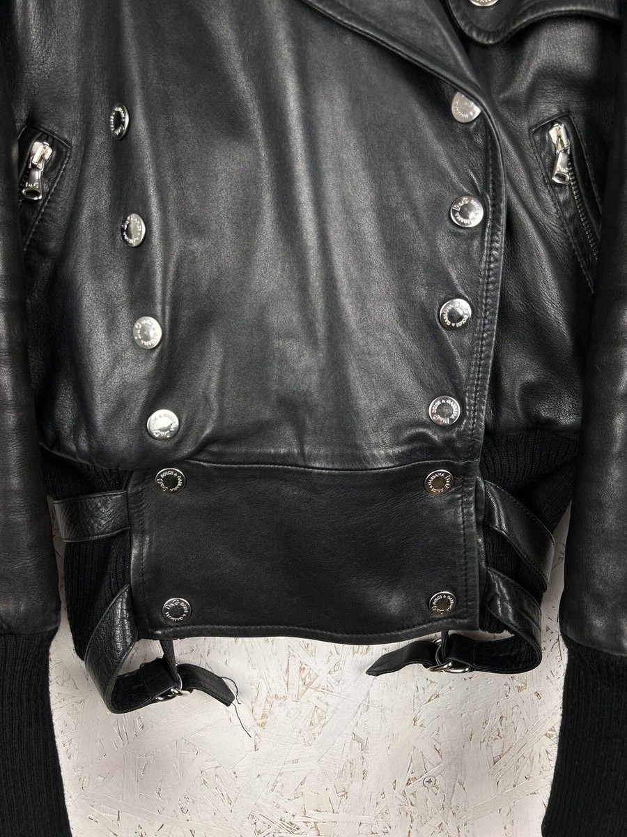 Vintage Dolce Gabbana Leather Zip Moto Style Archive Jacket Vintage Dolce Gabbana Leather Zip Moto Style Archive Jacket