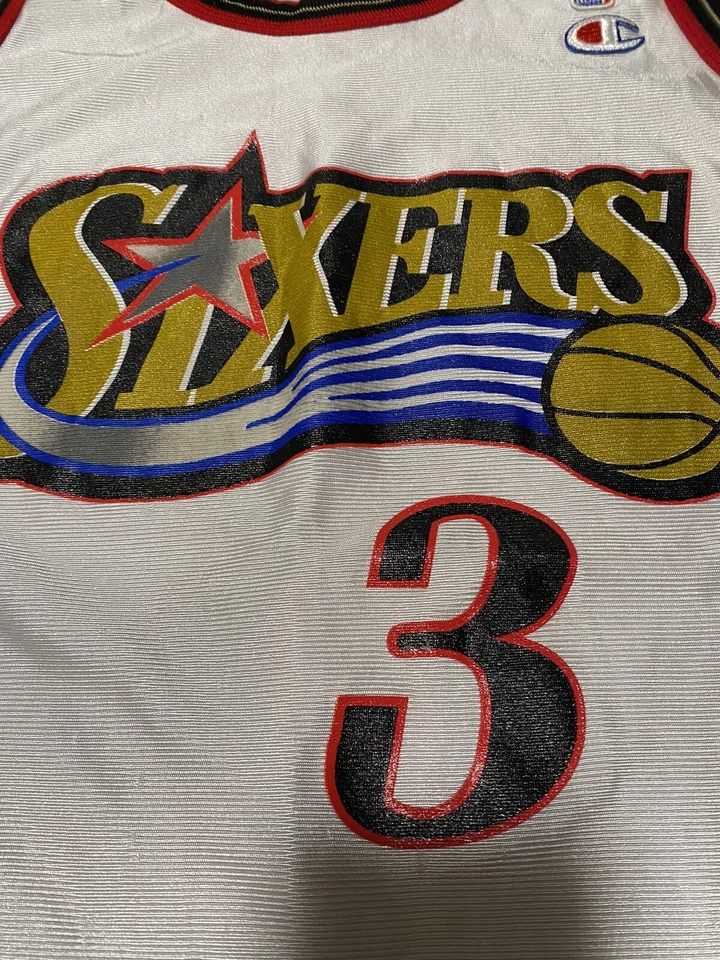 CAMISETA DE BALONCESTO VINTAGE CHAMPION ALLEN IVERSON #3 48 Philadelphia 76ers Foto 3 de 4