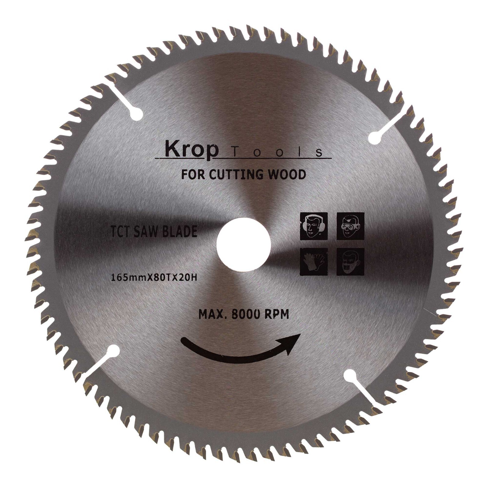 Erbauer Circular Saw Blade Fine Cut TCT 165mm x 16/20mm x 80T by KROP