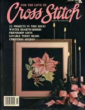 For The Love Of Cross Stitch Magazine Afghan Jan 1990 Patterns By Leisure Arts