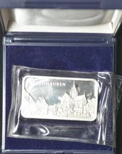 Bebenhausen Abbey Silver Art Bar, Heraeus Mint 1 oz Pure in Original Packaging