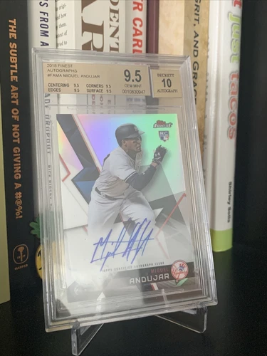 2018 Topps Finest Miguel Andujar Auto Rookie RC FA-MA BGS 9.5 TruGem / 10 Auto