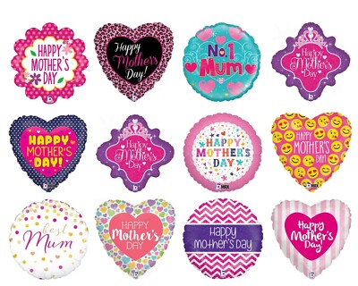 Happy Mother's Day Single Holografischer/Folienballon 18'' Designwahl