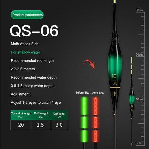 Electronic Fishing Float Luminous Fishing Float Eye-catching for Carp Fishing - Photo 9/21
