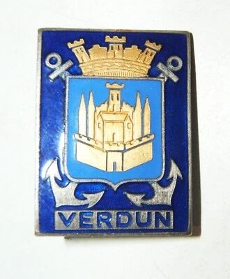 INSIGNE CONTRE TORPILLEUR " VERDUN " - Arthus Bertrand Paris Déposé - Photo 1/2