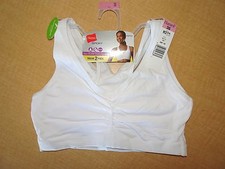 New - HANES Sport Pullover Sports Bra - 2 Pack  H370 - White -Sizes 34 to 48
