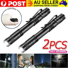 2x Mini Light Pen Micro Tiny Penlight Small LED Torch Flashlight Bright