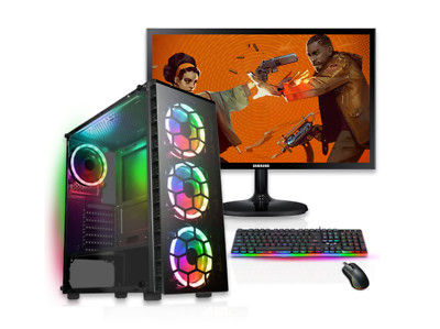 FCS schneller Gaming PC Computer Bundle Intel i3 16GB 512GB SSD Windows 11 2GB GT1030