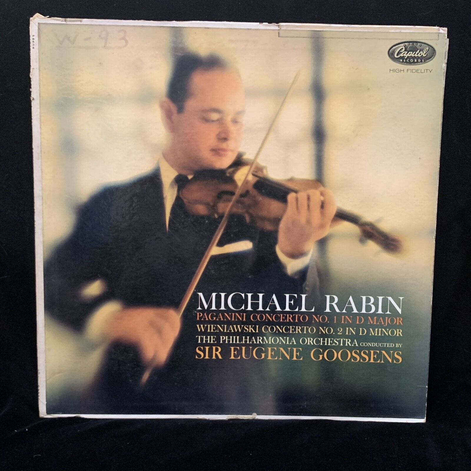 MICHAEL RABIN violin - PAGANINI & WIENIAWSKI Concertos - CAPITOL P8534 LP