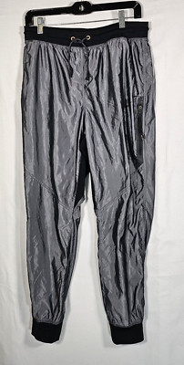 Nike Womens Jogger Pants M Shiny Gray/Silver Drawstring Pocket Basic Gorp Core