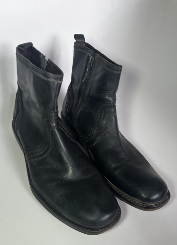 Roan Black By bed stu Men's Distressed Leather Ankle Boots 10.5 - Picture 2 of 5