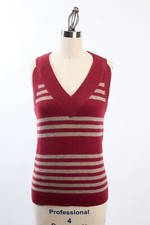 100 Cashmere V-neck Sleeveless Vest new