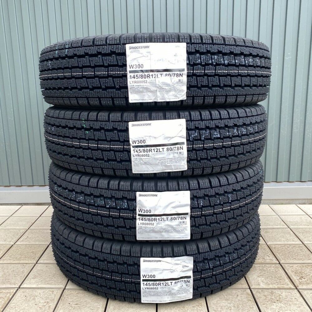 BRIDGESTONE W300 145/80R12 80/78N(6PR) 4pcs Studless snow tires ...