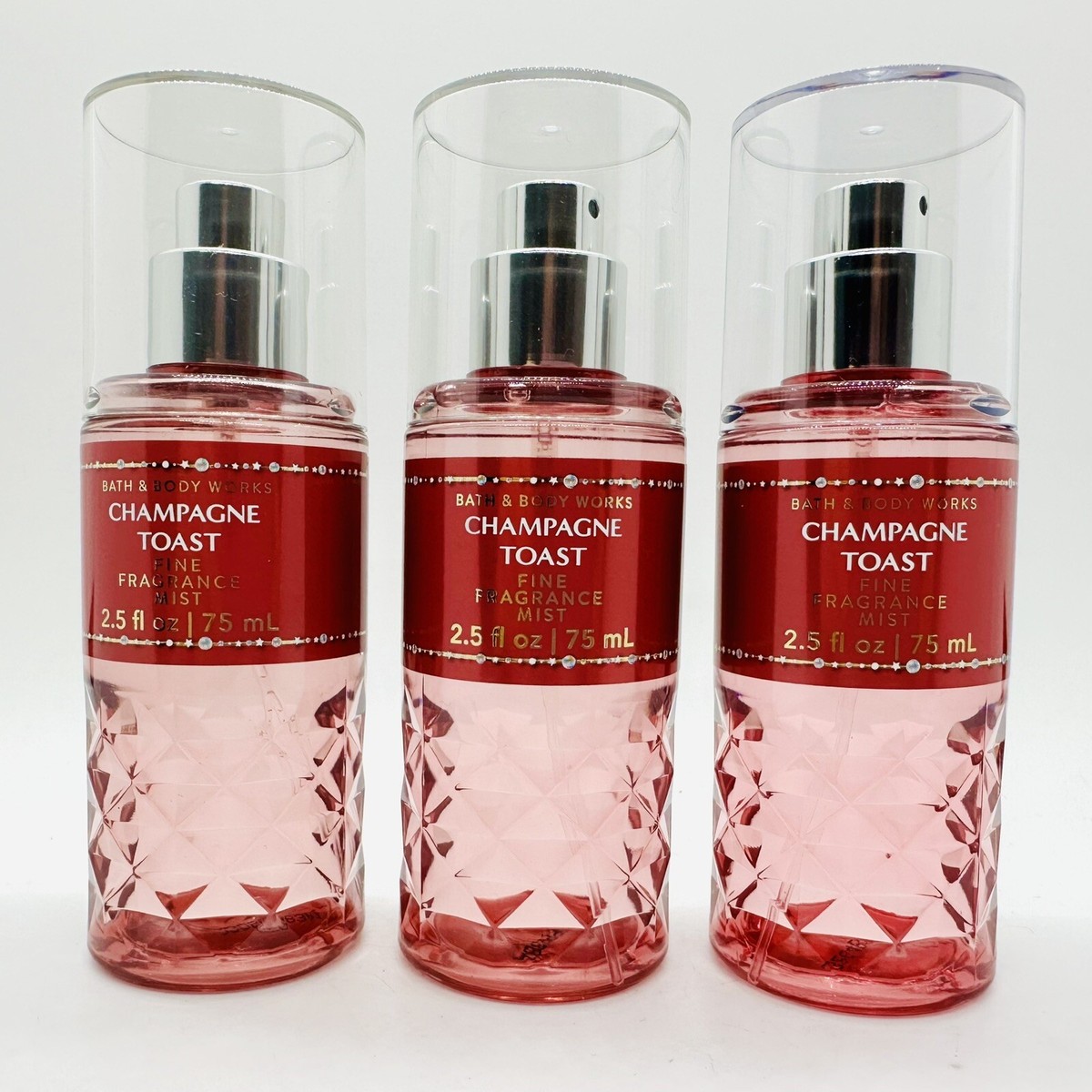 3/BATH & BODY WORKS CHAMPAGNE TOAST TRAVEL SIZE FINE FRAGRANCE