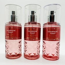 3/BATH  BODY WORKS CHAMPAGNE TOAST TRAVEL SIZE FINE FRAGRANCE MIST 2.5 FL OZ