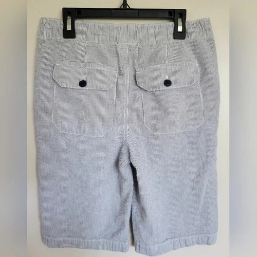 Tommy Hilfiger Boy's Drawstring Waist Blue White Seersucker Shorts Size Medium - Picture 2 of 4