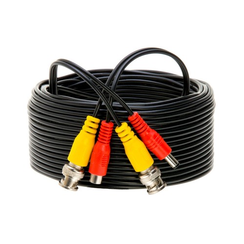Premade Siamese Cable BNC DC Power /Video Wire 20AWG CCTV Black 10ft -100ft LOT - Picture 17 of 18