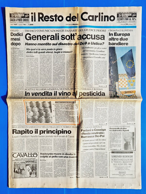 Der Rest Des Carlino 16 Januar 1992 Entführung Farouk Kassam Olbia - Agnelli