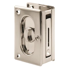 Prime-Line N 7367 Pocket Door Privacy Lock & Pull, Satin Nickel - Quantity 1