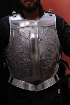Medieval Steel Gothic Cuirass Sca Larp Warrior Costume Steel Armor Gothic