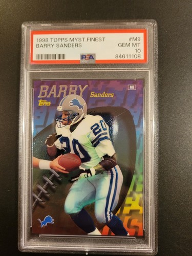 1998 Topps Mystery Finest BARRY SANDERS #M9 - Pop 15 - PSA 10 Gem Mint - HOF