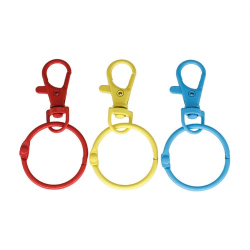 Bookbinding Rings Book Rings Keychain Metal Click Rings 18 Colours - Picture 5 of 6