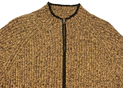 Nomadic Traders Nordic Cardigan Full-Zip Sweater Women L Brown Heavy Marled Knit - Picture 2 of 14