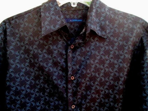 ML MATERIAL LONDON..BLACK & BLUE..COTTON..BUTTON DOWN..SHIRT..NEW ($76)..sz MED - Picture 3 of 6