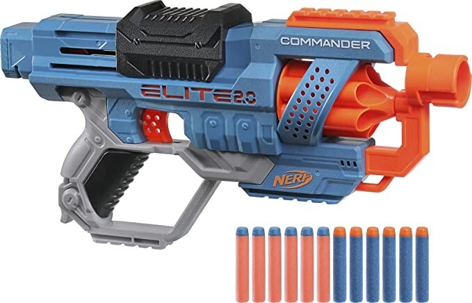 Hasbro Nerf Elite 2.0-Commander RD-6 (blaster con tamburo rotante e 12 dardi).