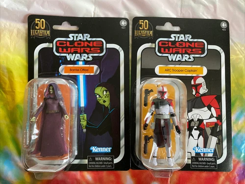 Star Wars Vintage Clone Wars ARC Trooper Captain Barriss Offee Walmart IN HAND