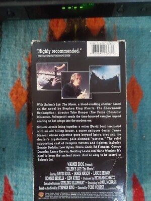 SALEM'S LOT THE MOVIE VHS Horror 1979 1998 STEPHEN KING The