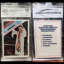 ⭐ 1988 Wonderama NWA Wrestling Superstars Market Header Ric Flair Beckett MINT 
