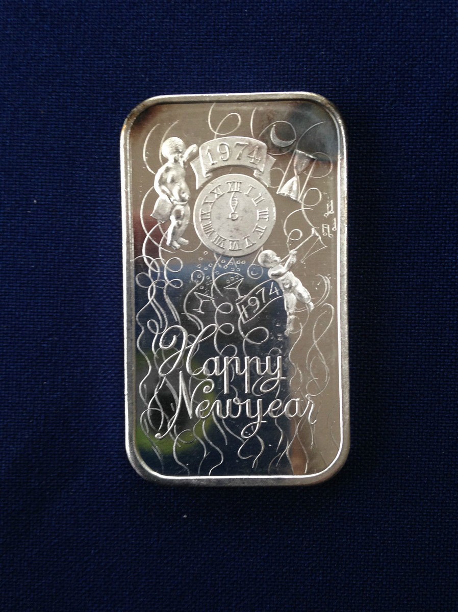 1974 Madison Mint Happy New Year 1974 MAD-103 Silver Art Bar P1208