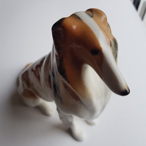 Lomonosov Dog Soviet Russian ceramic figurine collie Russia Vintage USSR 1960s - Picture 2 of 21