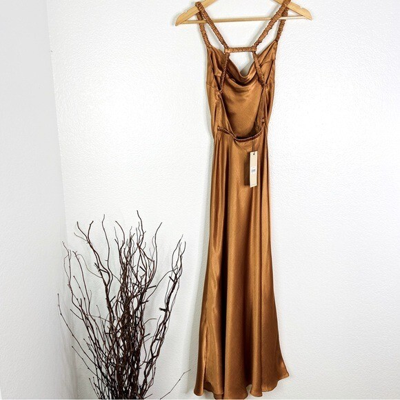 bec and bridge lani mini dress NWT BEC + BRIDGE Lani Dress in Caramel - 4