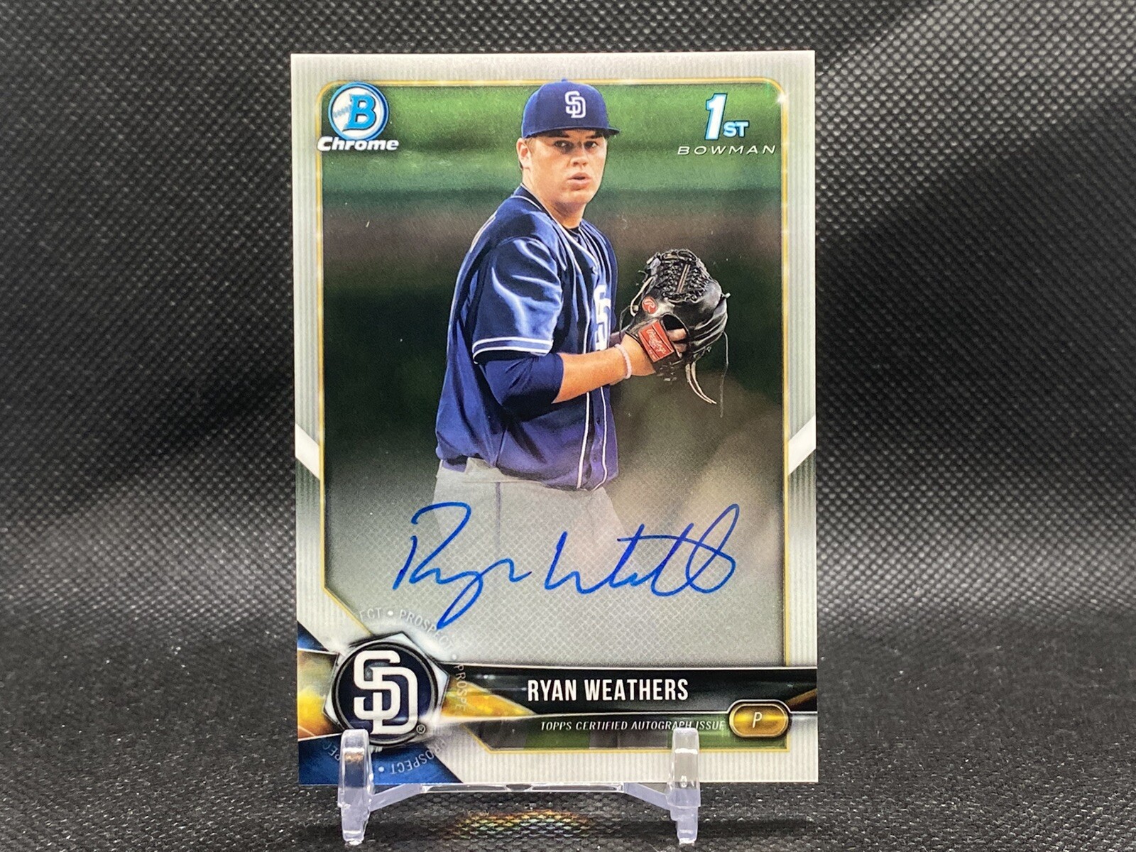 2018 Bowman Chrome Draft Ryan Weathers 1st Bowman Auto San Diego Padres