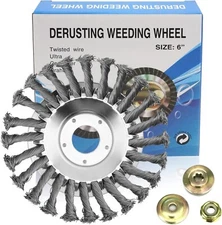 Derusting Weeding Wheel 6 Inch Twisted Wire Brush Cutter Blade Garden Supplies