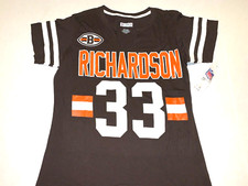 Trent Richardson Cleveland Browns #33 Jersey Striped T-Shirt New! Womens LARGE
