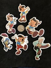 Disney Stickers - Disney Pinocchio Lot of 6 Stickers.