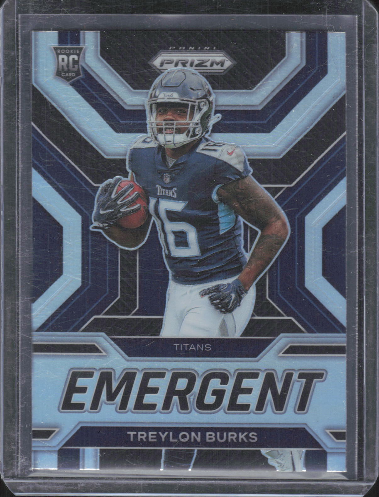 2022 Panini Prizm #E-8 Treylon Burks Emergent Prizm Silver