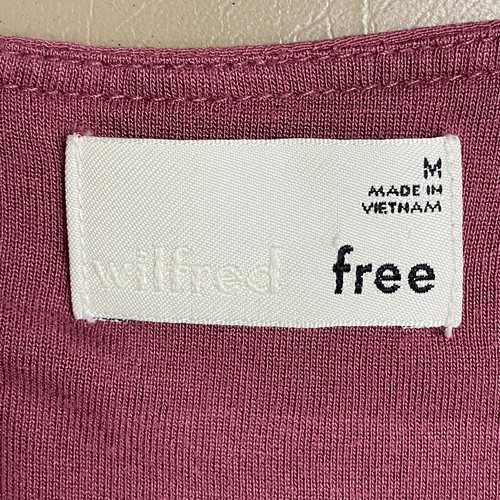 Wilfred Free Womens Burgundy Plain Cap Sleeve Round Neck Viscose Casual Blouse M - Picture 5 of 7